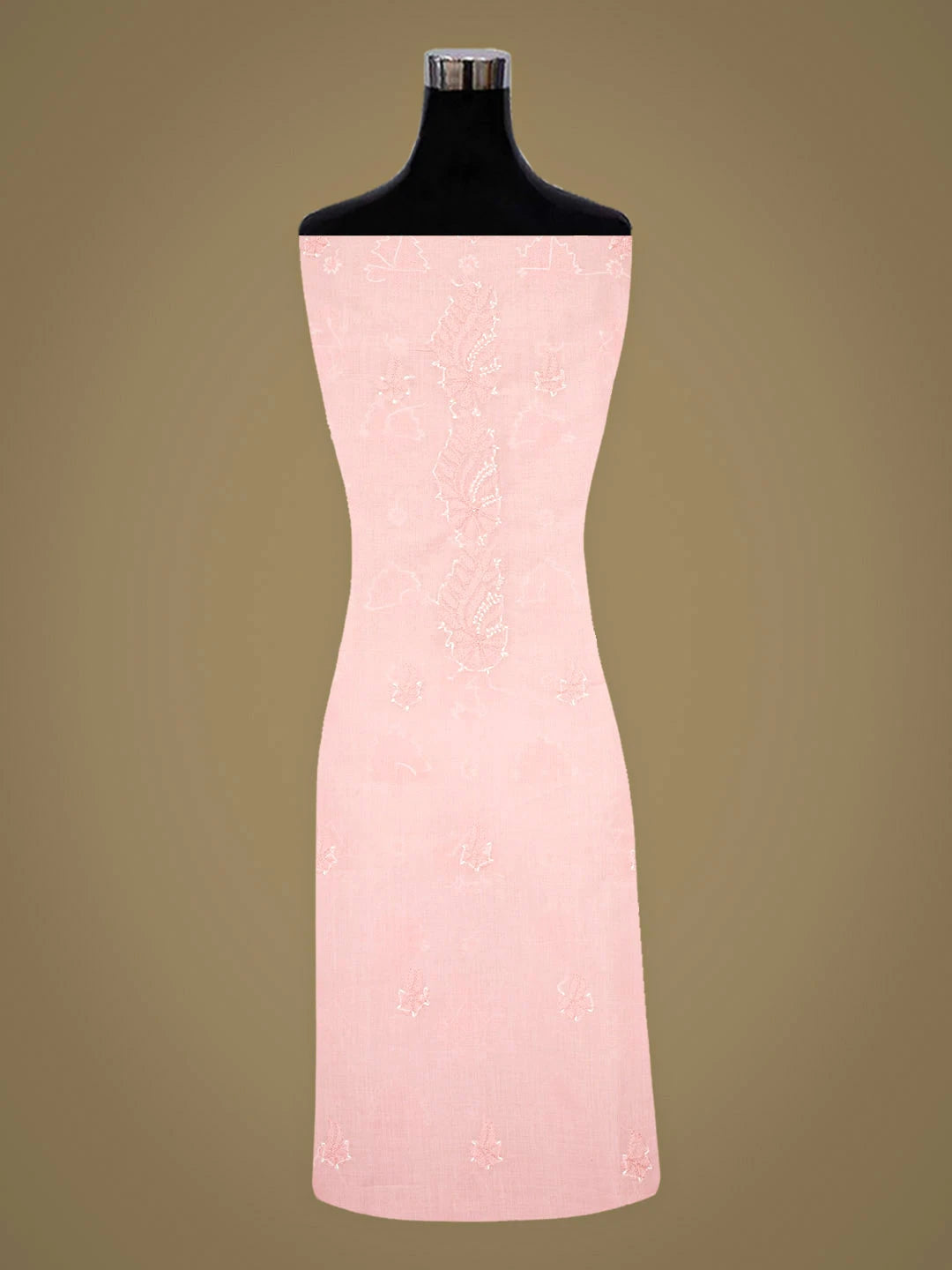 Ada Hand Embroidered Pink Cotton Lucknowi Chikankari Unstitched Suit Piece 01A779731