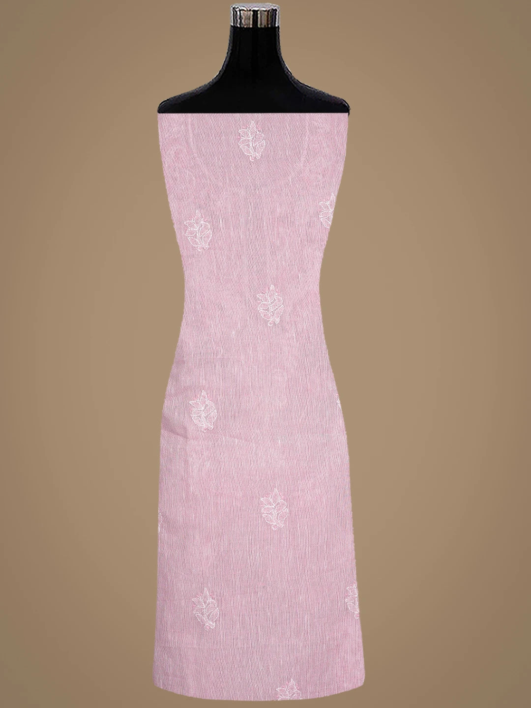 Ada Hand Embroidered Pink Linen Lucknowi Chikankari Unstitched Suit Piece 01A885286