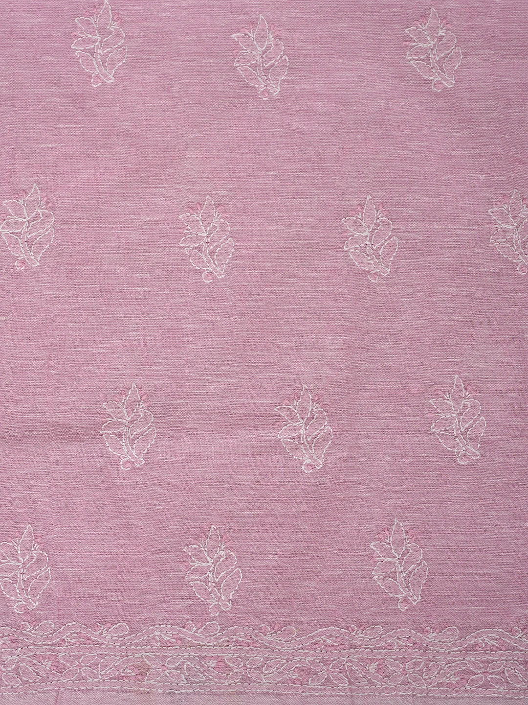 Ada Hand Embroidered Pink Linen Lucknowi Chikankari Unstitched Suit Piece 01A885286