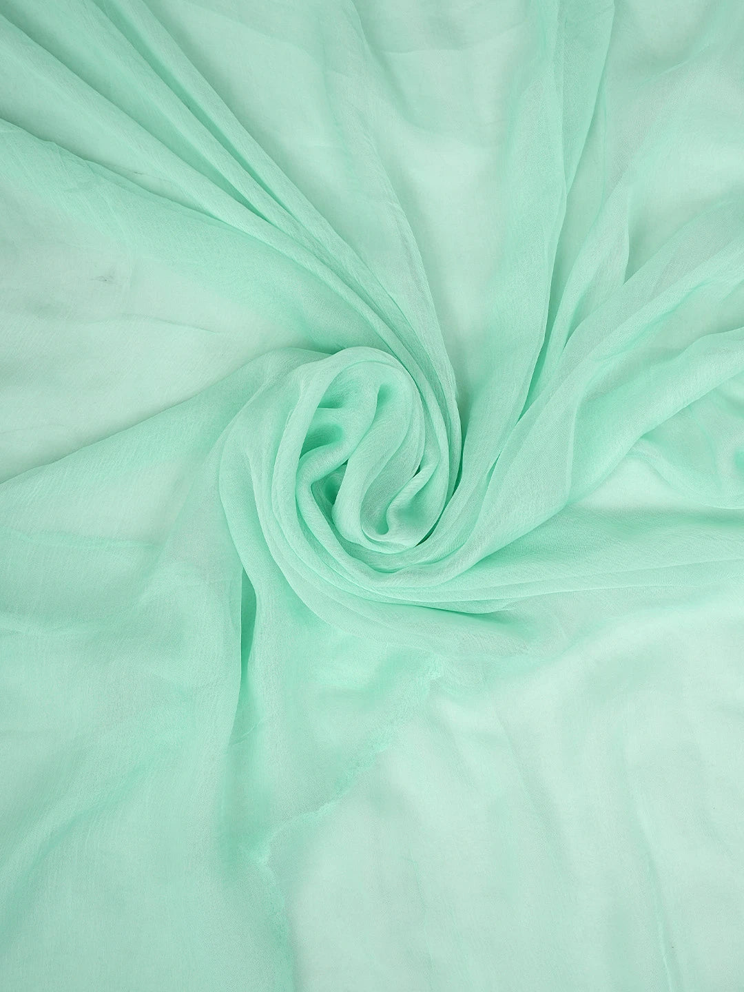 Ada Hand Embroidered Sea Green Cotton Lucknowi Chikankari Unstitched Suit Piece 01A879348