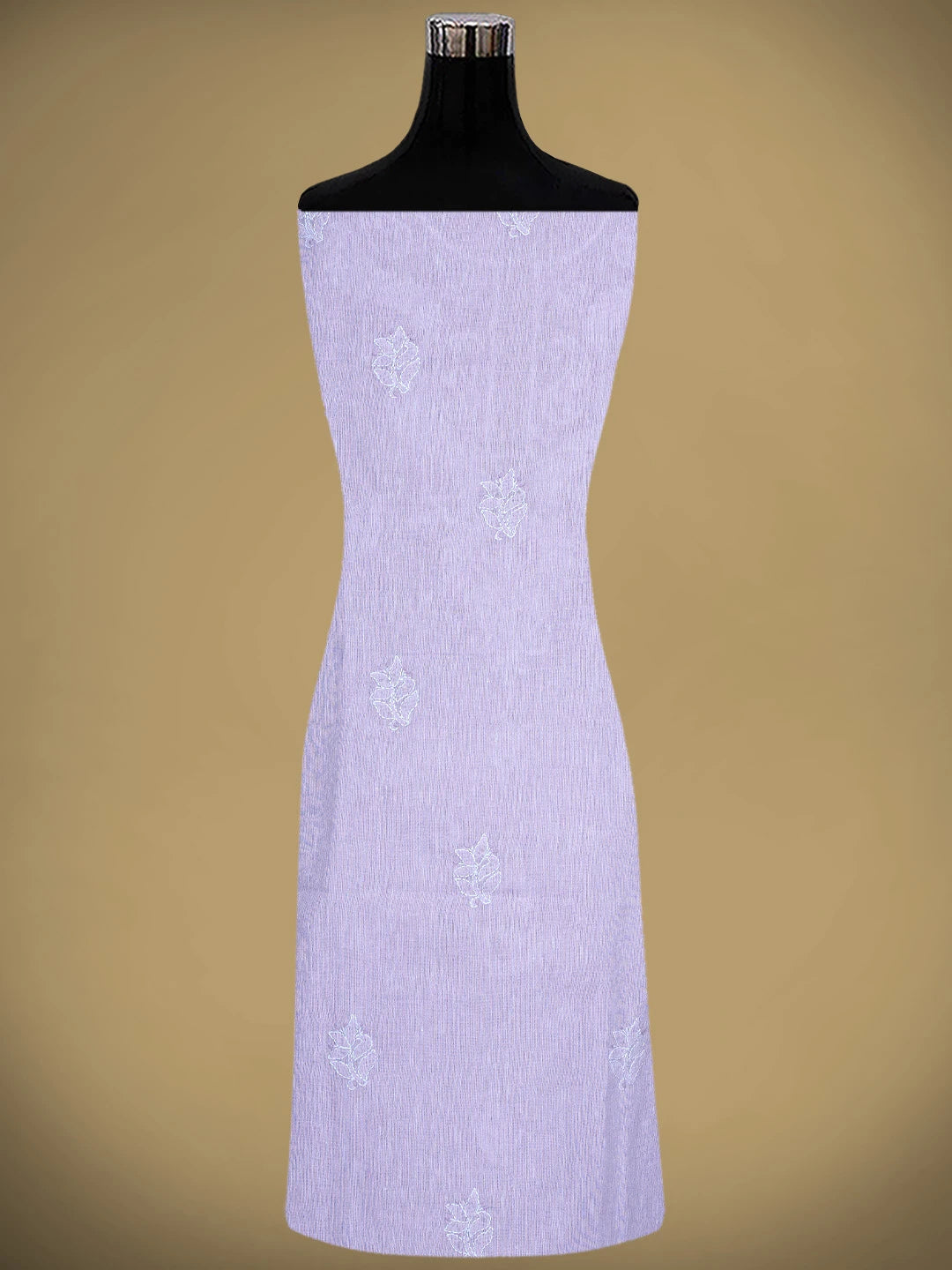 Ada Hand Embroidered Lavender Linen Lucknowi Chikankari Unstitched Suit Piece 01A885304