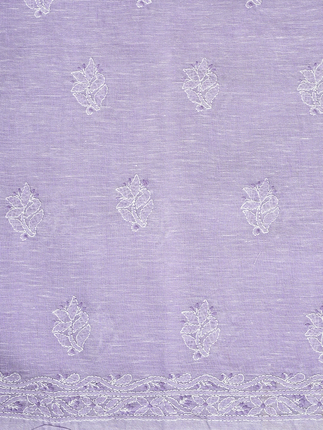 Ada Hand Embroidered Lavender Linen Lucknowi Chikankari Unstitched Suit Piece 01A885304