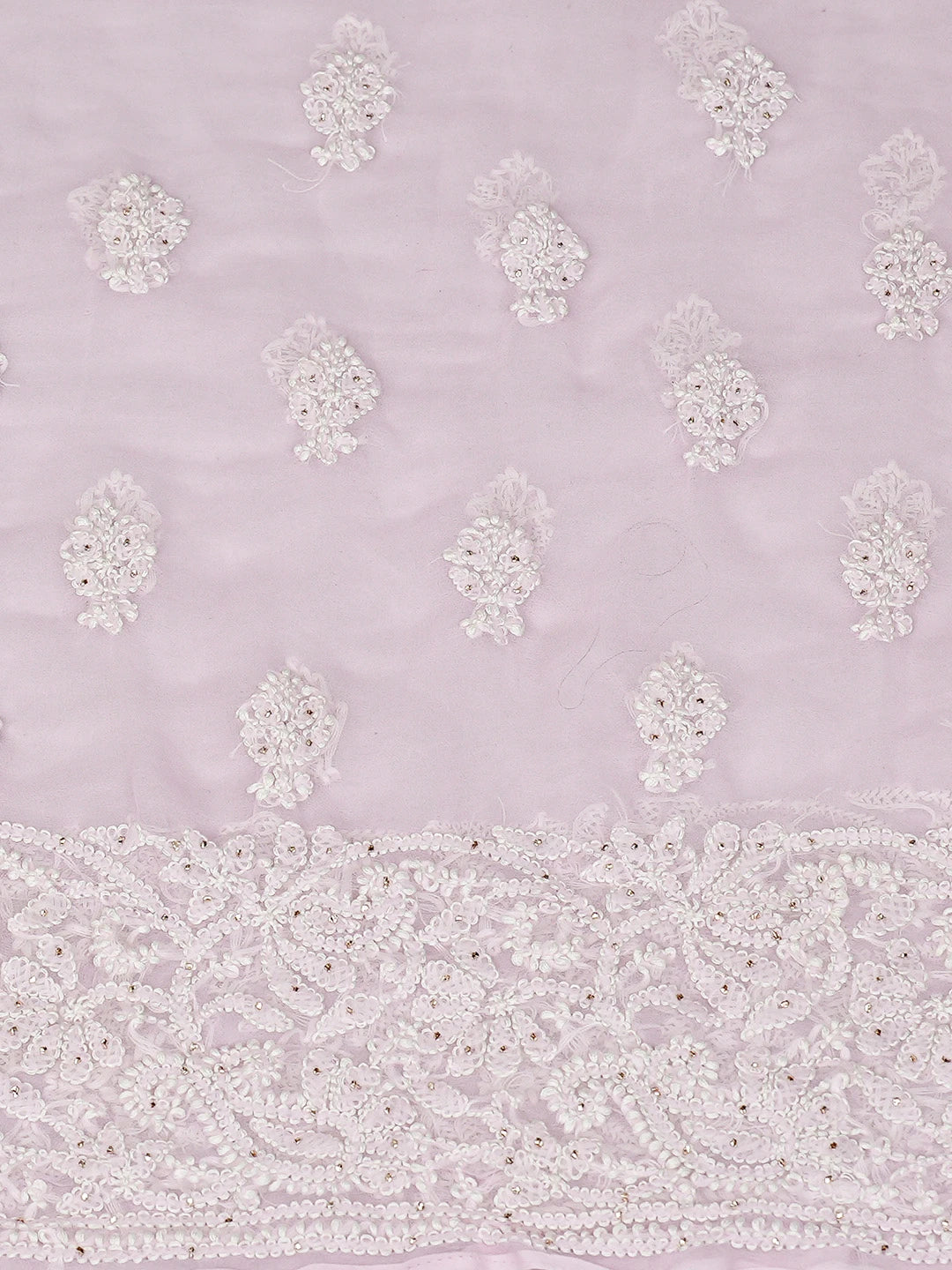 Ada Hand Embroidered Baby Pink Georgette Lucknowi Chikankari Unstitched Suit Piece 01A779106