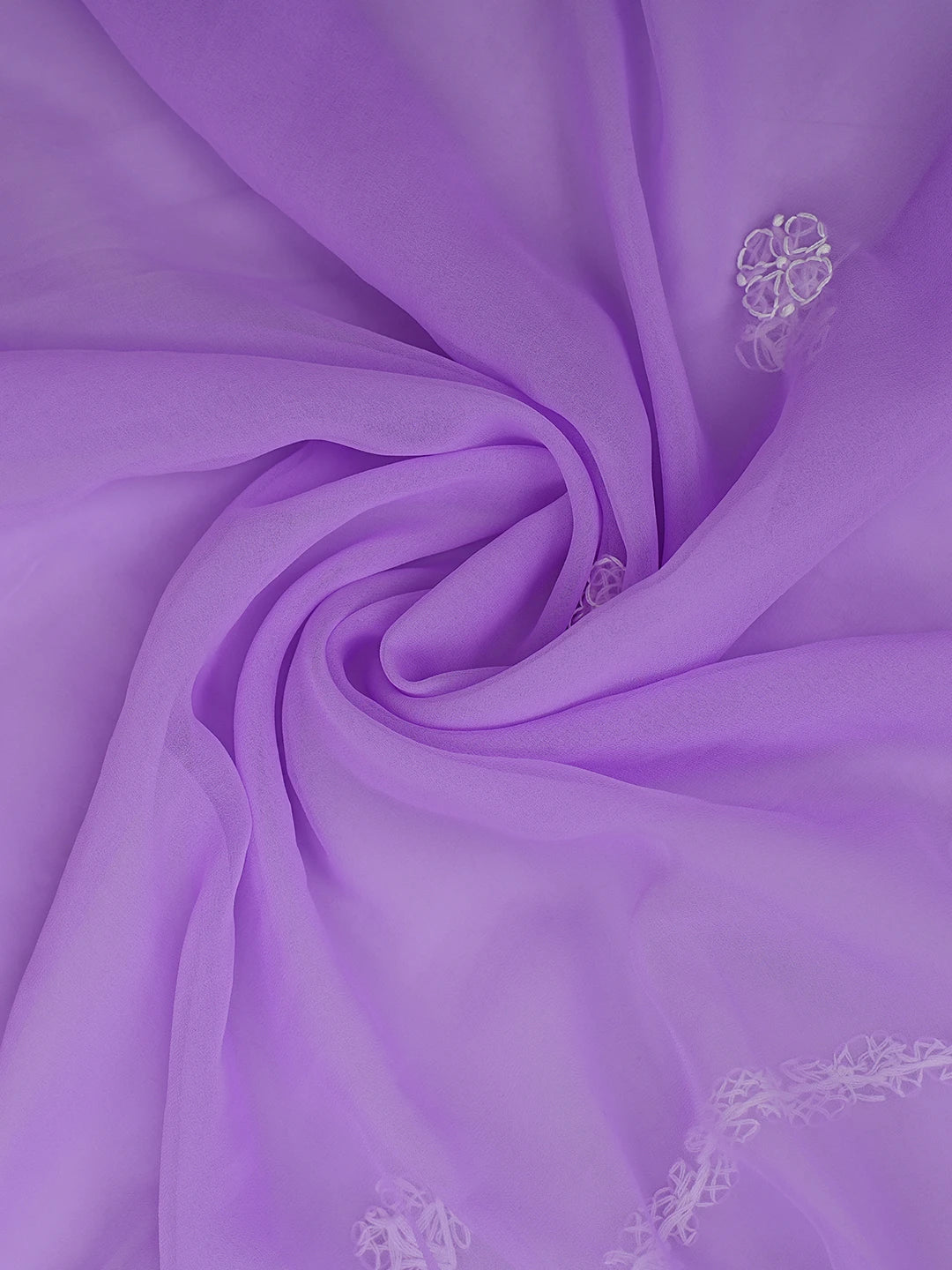 Ada Hand Embroidered Lavender Georgette Lucknowi Chikankari Unstitched Suit Piece 01A879200