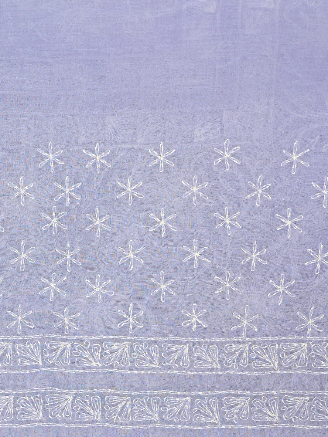 Ada Hand Embroidered Mauve Cotton Lucknowi Chikankari Saree and Blouse 01A873384