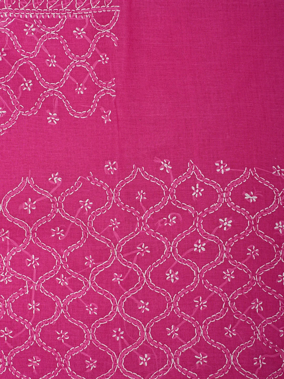 Ada Hand Embroidered Onion Pink Cotton Lucknowi Chikankari Unstitched Suit Piece 01A887913