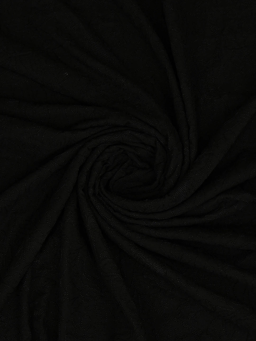 Ada Hand Embroidered Black Cotton Lucknowi Chikankari Dupatta A45680