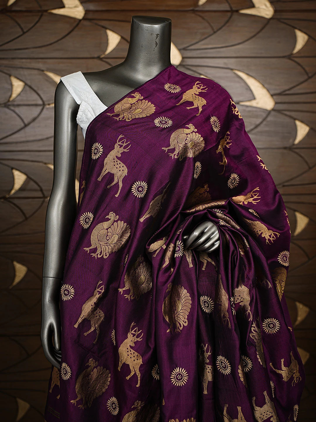 Ada Hand Embroidered Jamuni Silk Lucknowi Chikankari Dupatta A188516