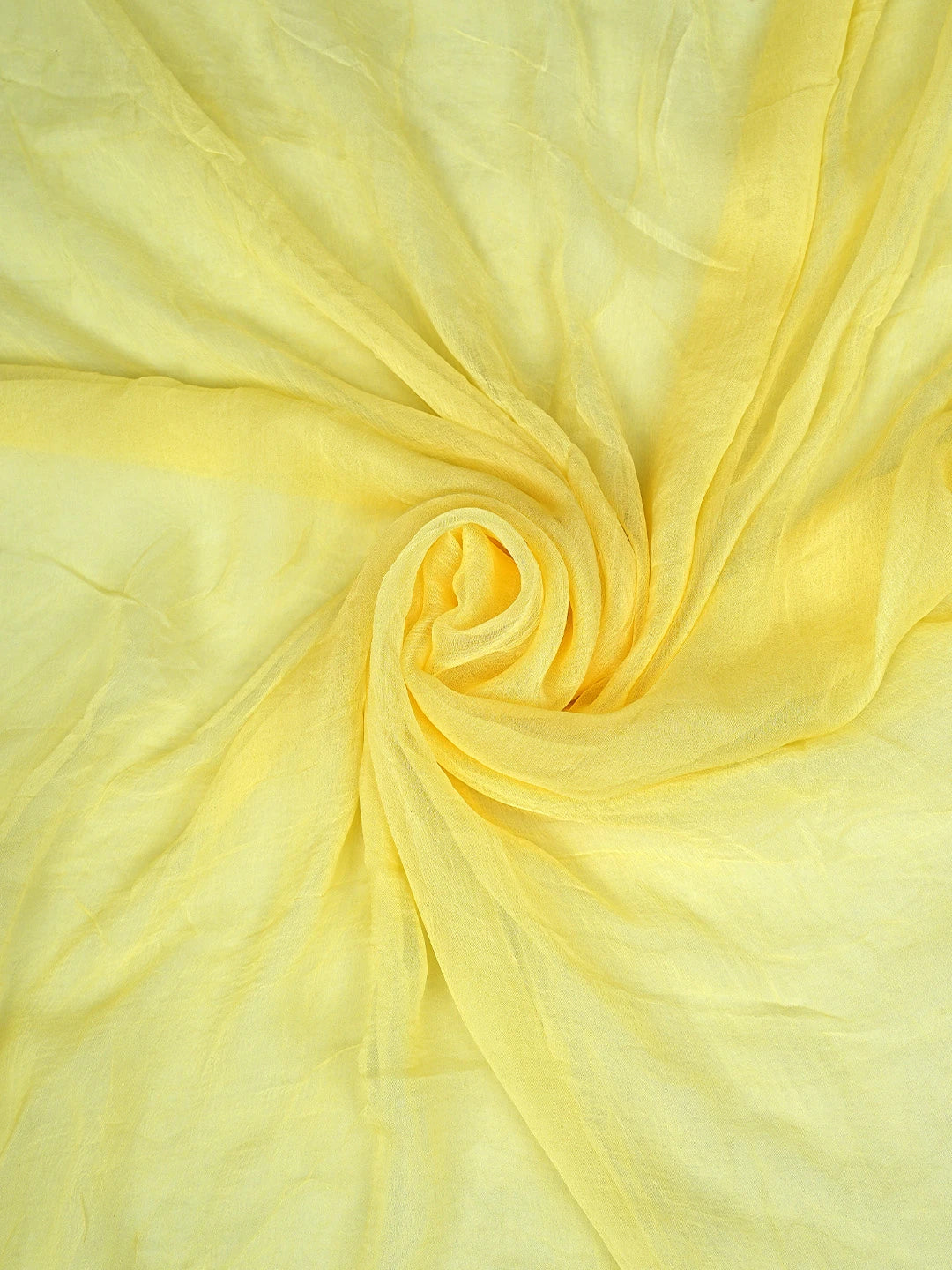 Ada Hand Embroidered Yellow Cotton Lucknowi Chikankari Unstitched Suit Piece with Chiffon Dupatta 01A879374
