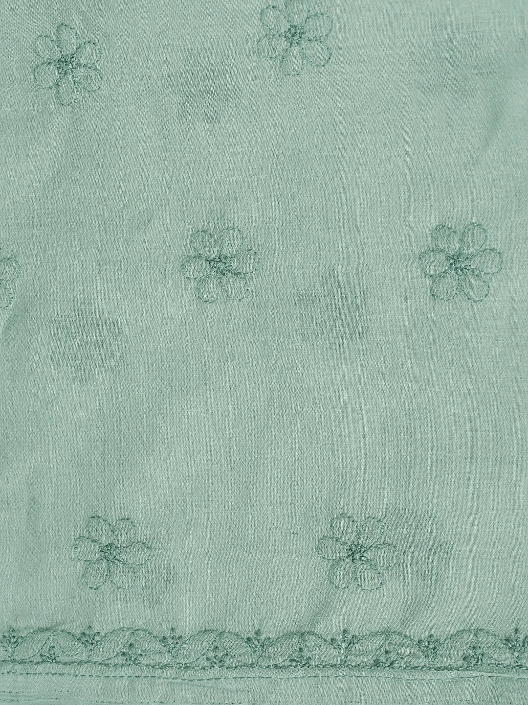 Ada Hand Embroidered Ash Grey Cotton Lucknowi Chikankari Unstitched Suit Piece 01A869396
