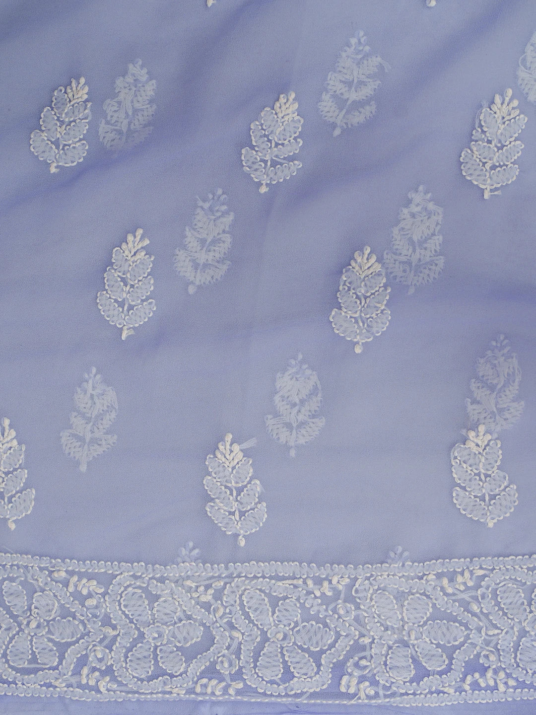 Ada Hand Embroidered Mauve Georgette Lucknowi Chikankari Unstitched Suit Piece 01A835642