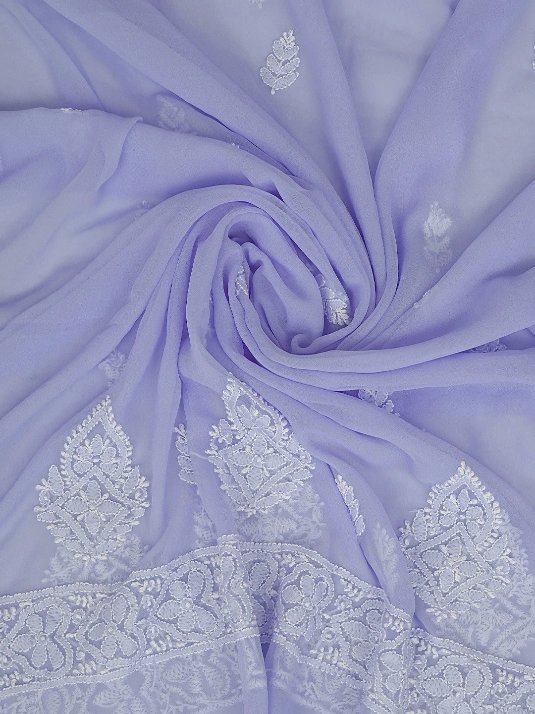 Ada Hand Embroidered Mauve Georgette Lucknowi Chikankari Unstitched Suit Piece 01A835642