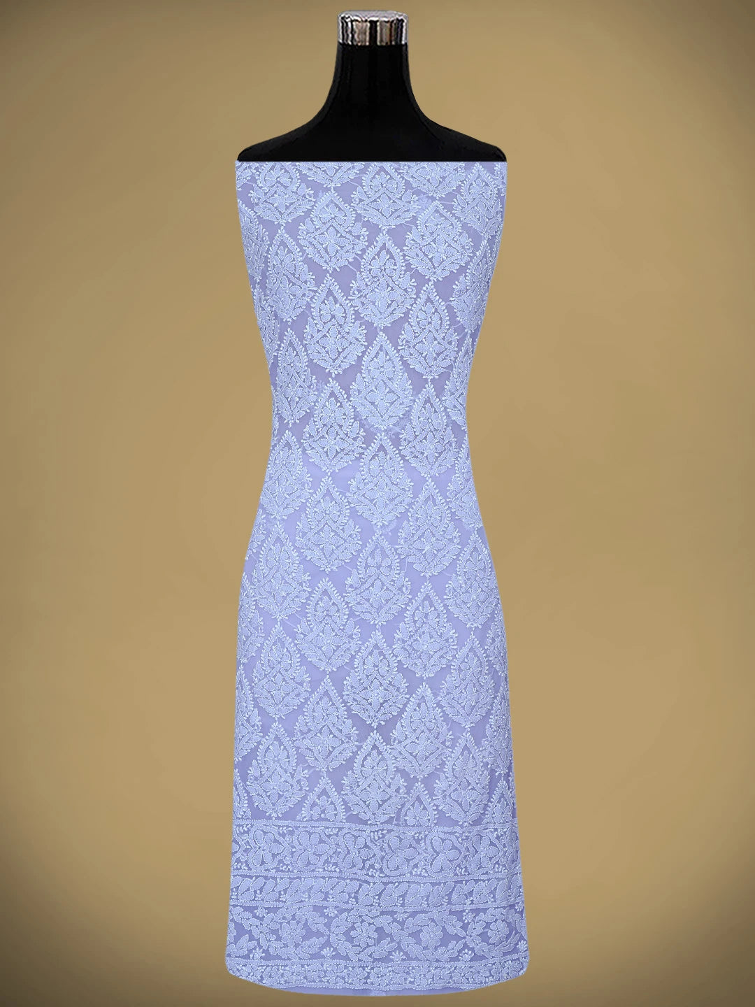 Ada Hand Embroidered Mauve Georgette Lucknowi Chikankari Unstitched Suit Piece 01A835642
