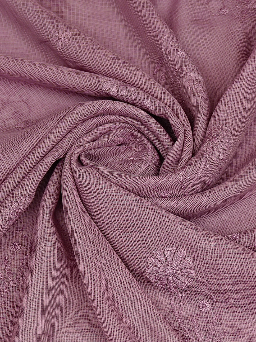 Ada Hand Embroidered lavender Kota Lucknowi Chikankari Dupatta 01A869365