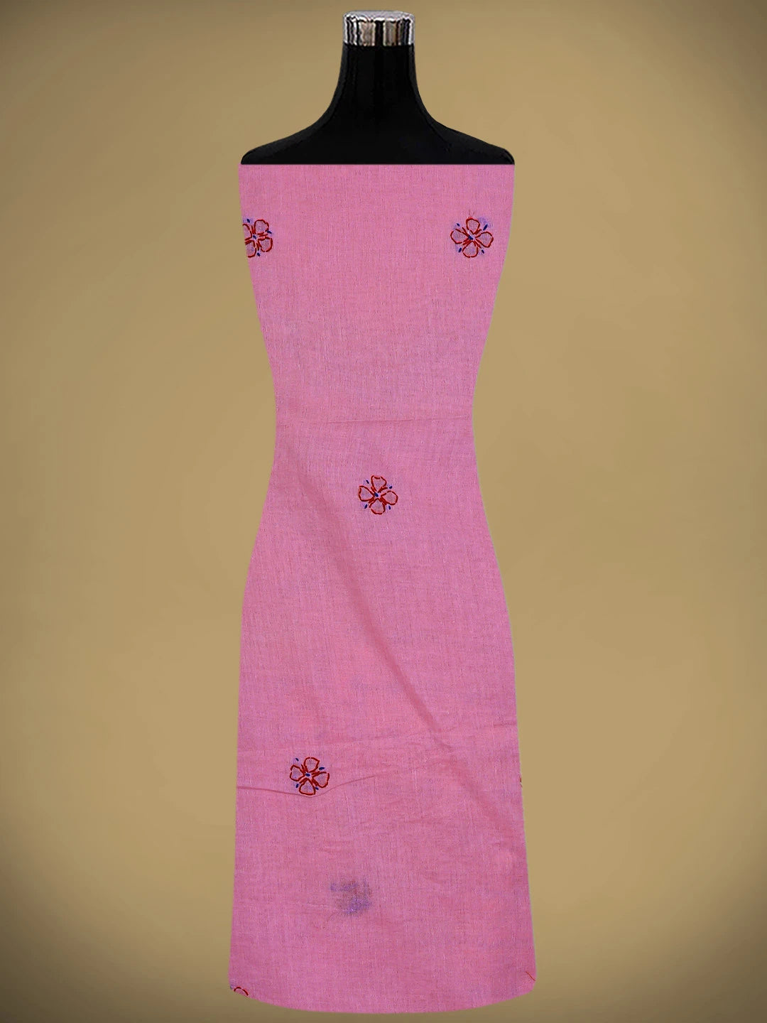 Ada Hand Embroidered Pink Cotton Lucknowi Chikankari Unstitched Suit Piece 01A893884