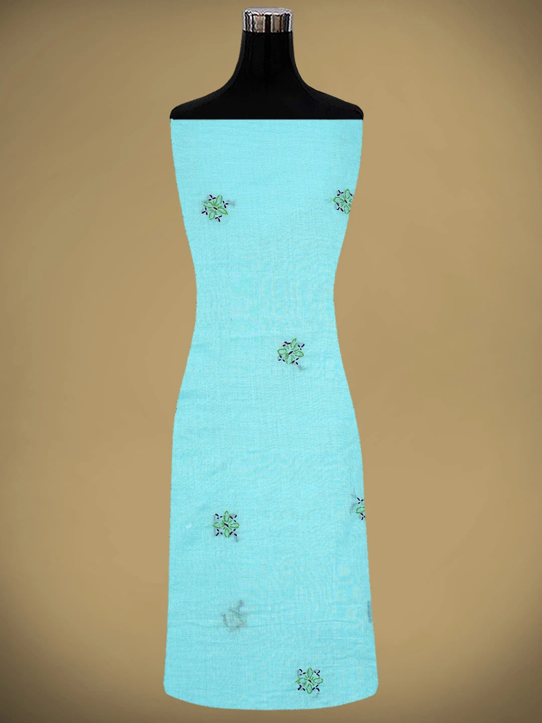 Ada Hand Embroidered Ice Blue Cotton Lucknowi Chikankari Unstitched Suit Piece 01A893896