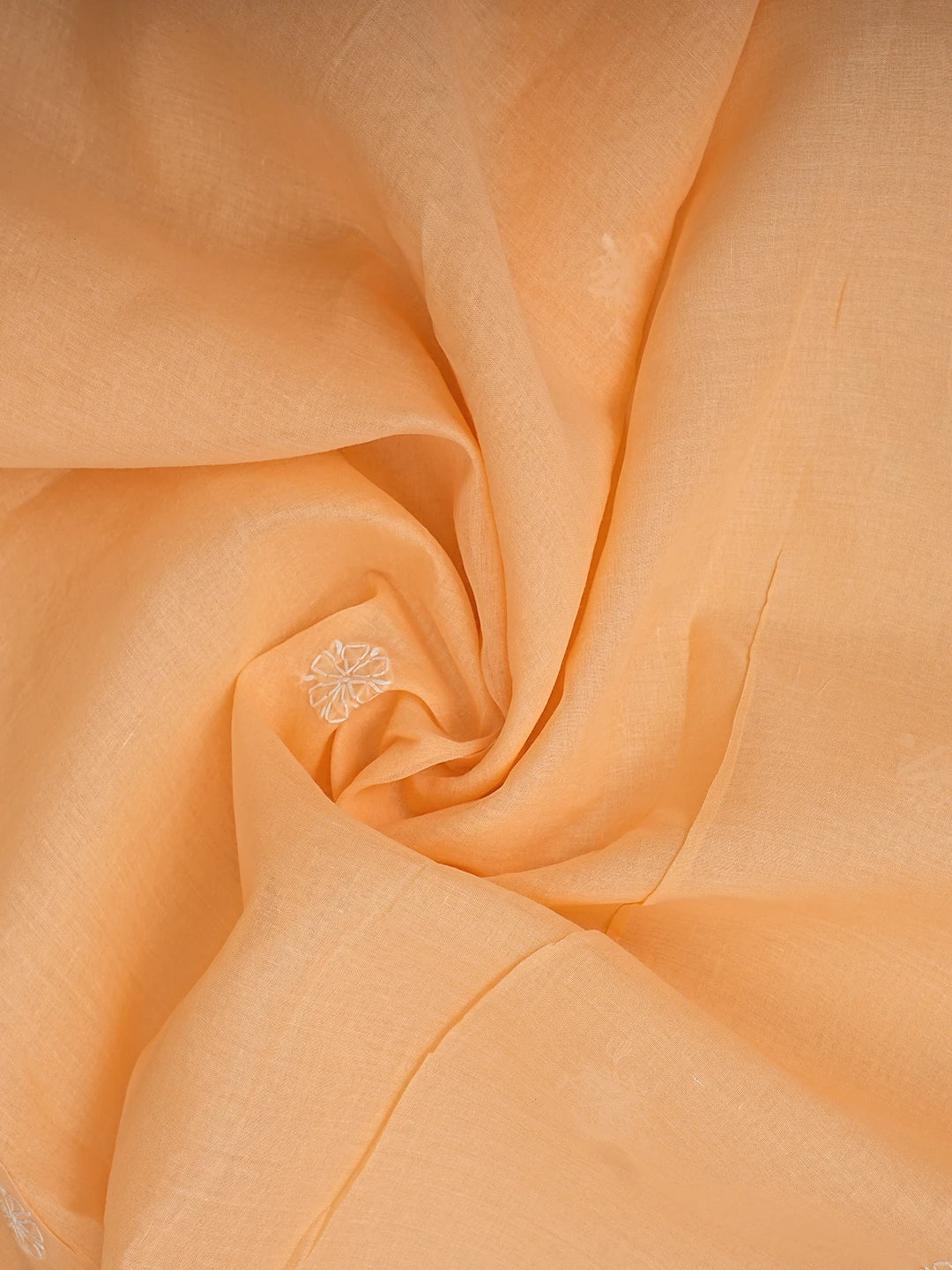 Ada Hand Embroidered Peach Cotton Lucknowi Chikankari Unstitched Suit Piece 01A882347