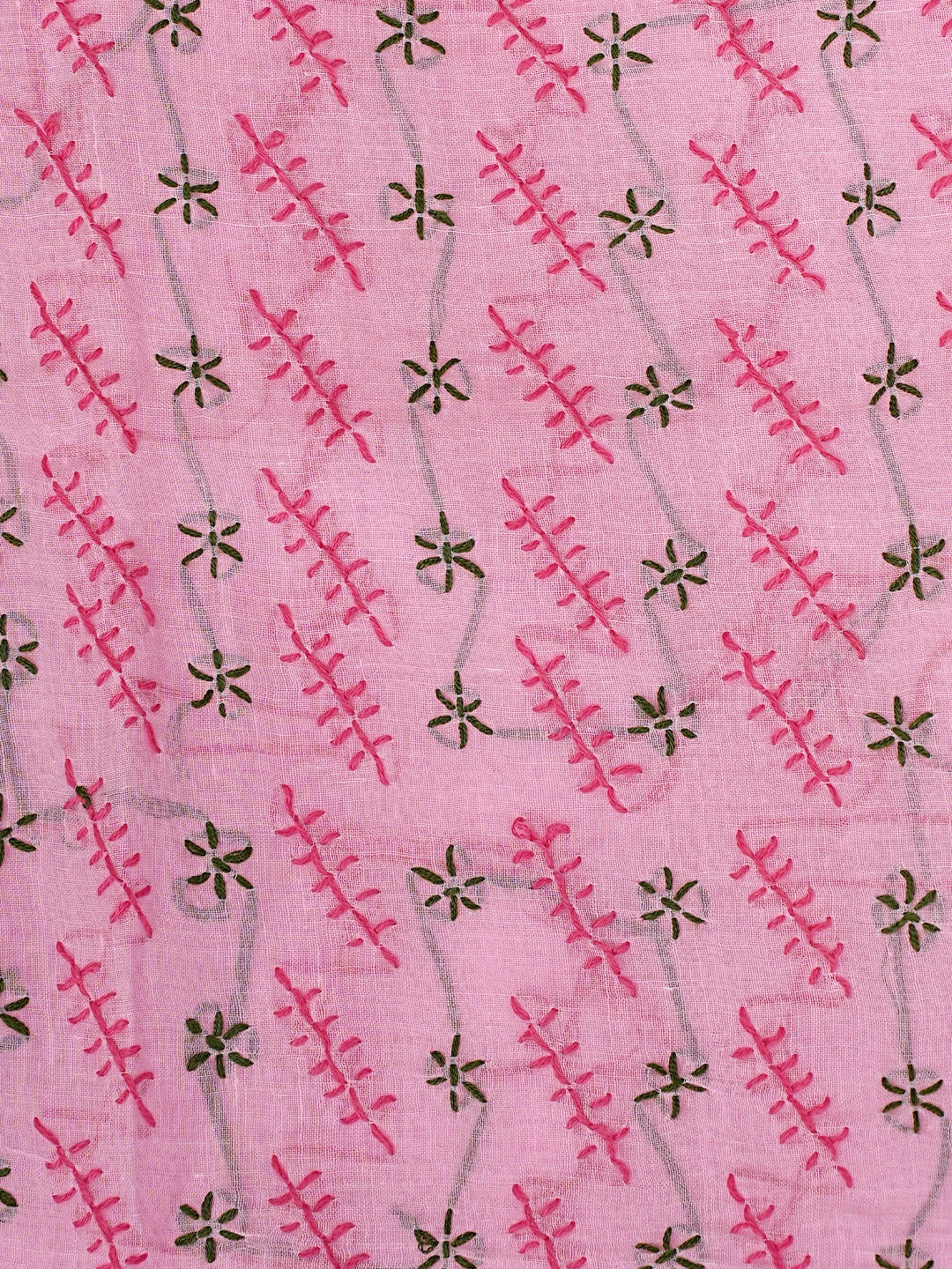 Ada Hand Embroidered Pink Cotton Lucknowi Chikankari Unstitched Suit Piece 01A893878