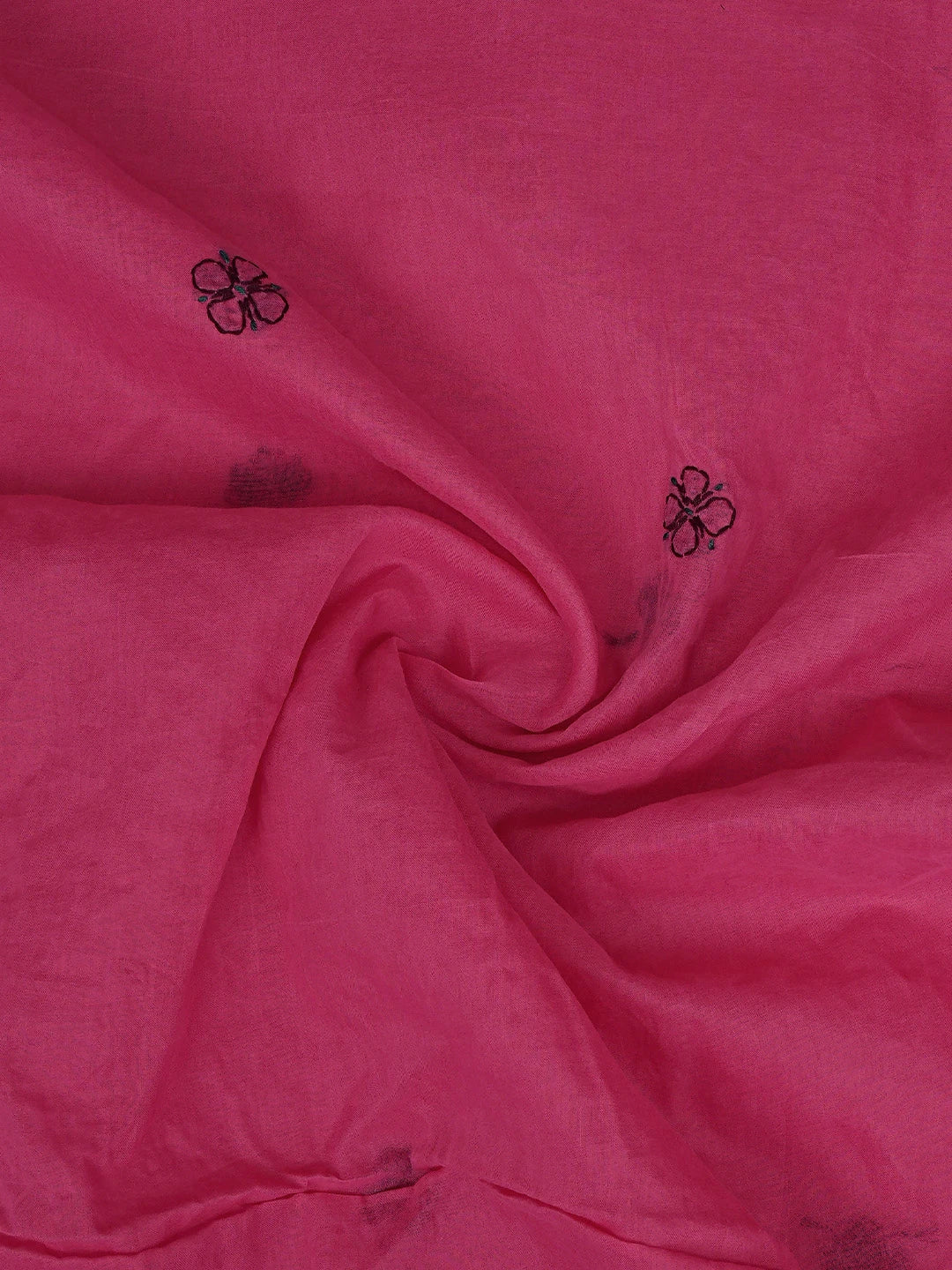 Ada Hand Embroidered Magenta Cotton Lucknowi Chikankari Unstitched Suit Piece 01A893907