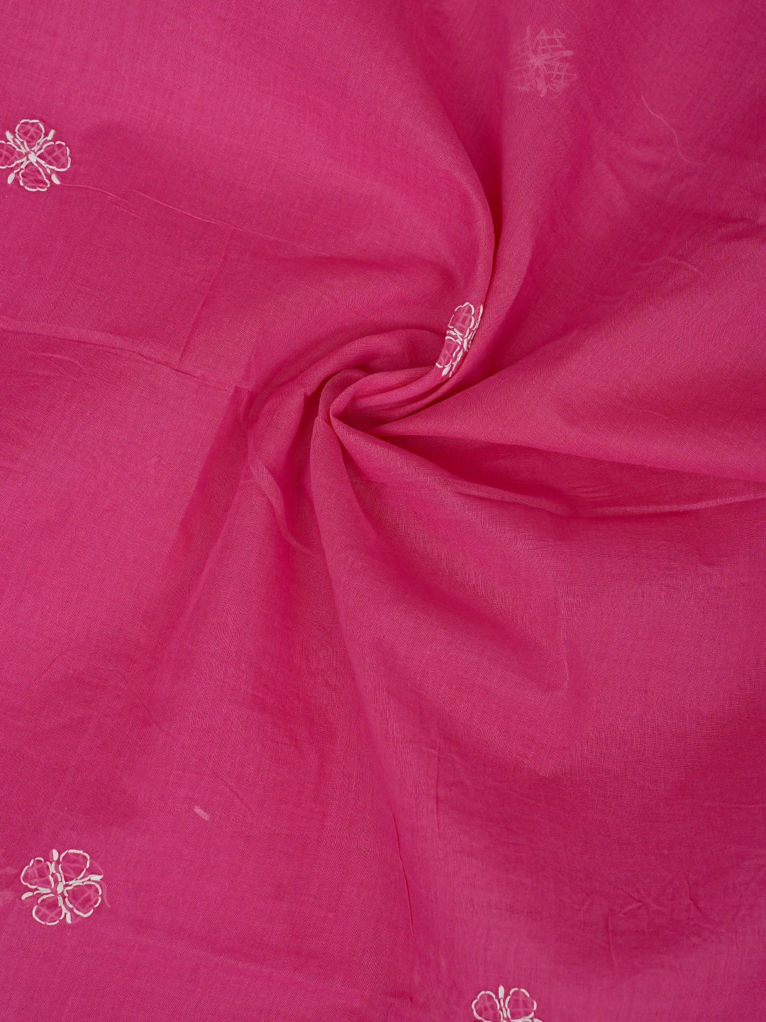 Ada Hand Embroidered Onion Pink Cotton Lucknowi Chikankari Unstitched Suit Piece 01A887912