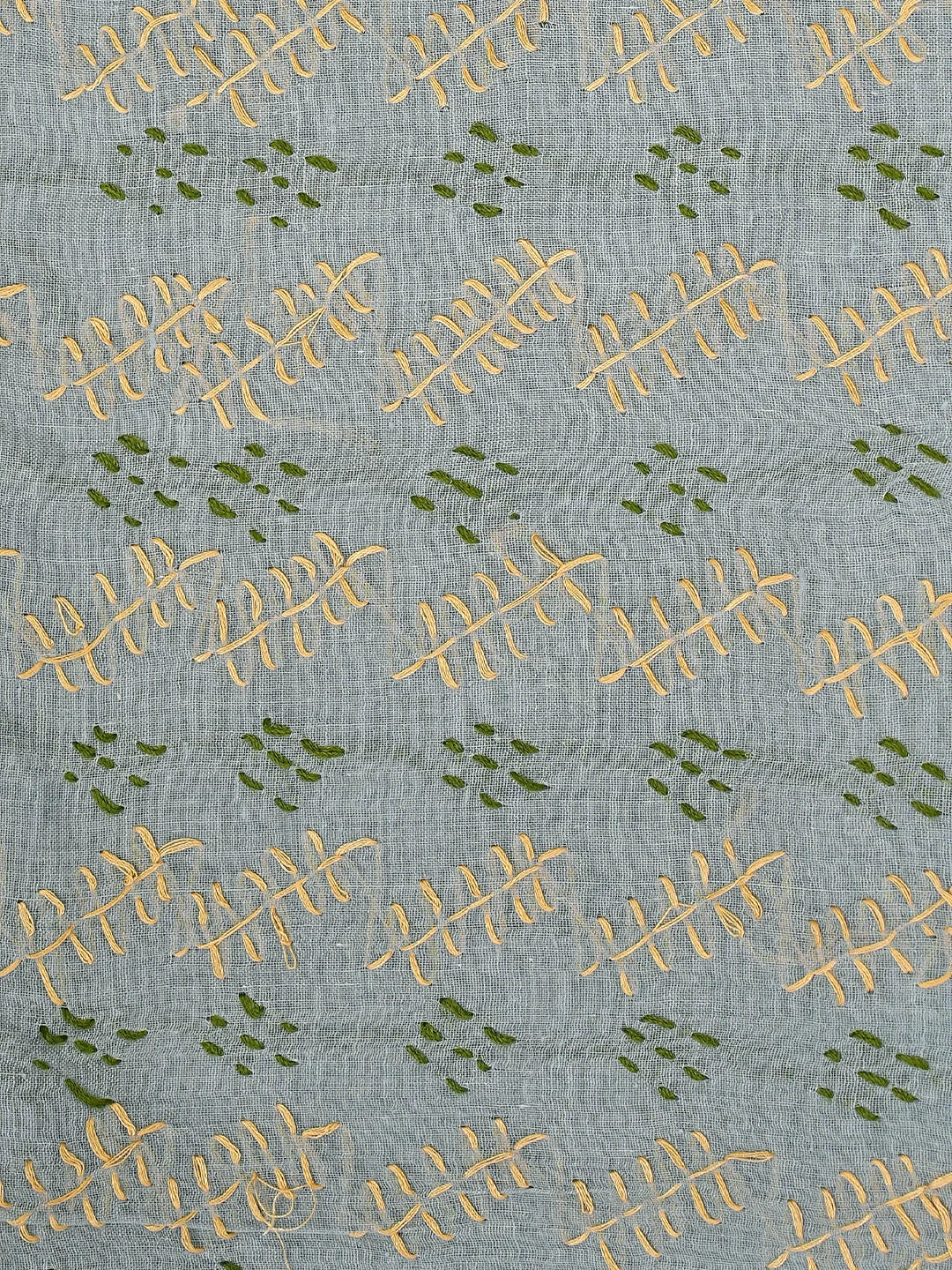 Ada Hand Embroidered Grey Cotton Lucknowi Chikankari Unstitched Suit Piece 01A893900