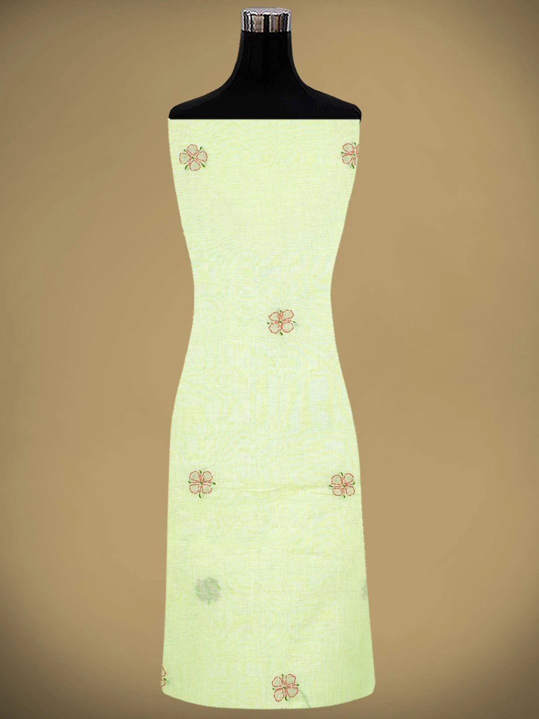 Ada Hand Embroidered Lemon Cotton Lucknowi Chikankari Unstitched Suit Piece 01A893898