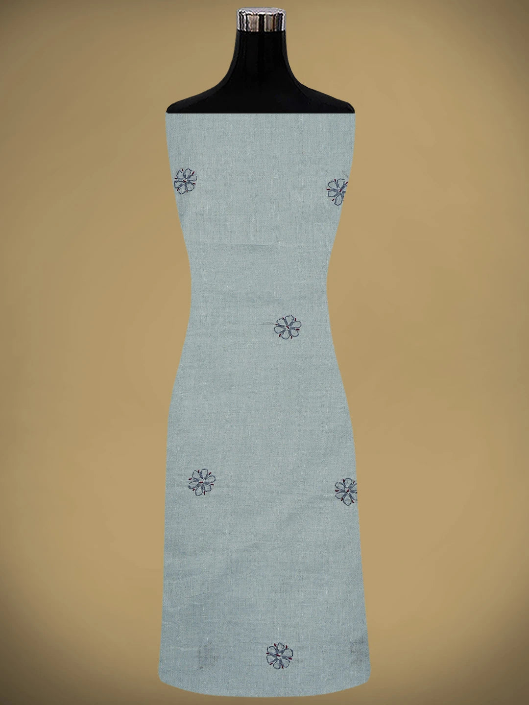 Ada Hand Embroidered Grey Cotton Lucknowi Chikankari Unstitched Suit Piece 01A893901
