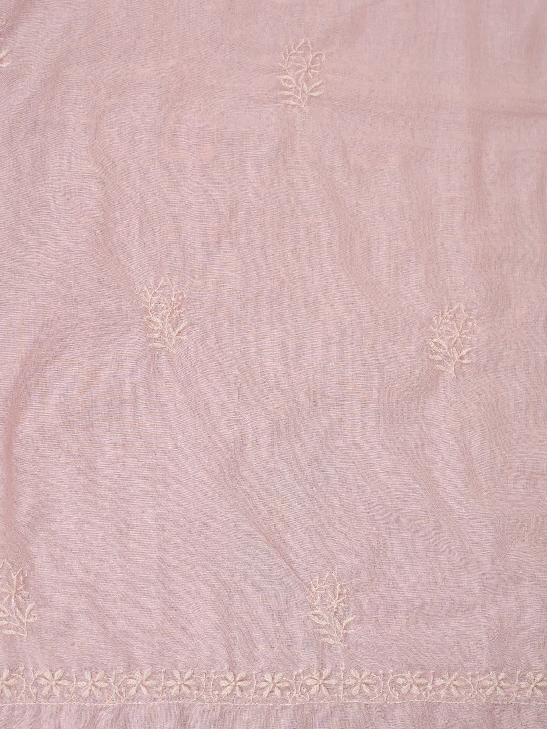 Ada Hand Embroidered Pink Cotton Lucknowi Chikankari Unstitched Suit Piece 01A334736