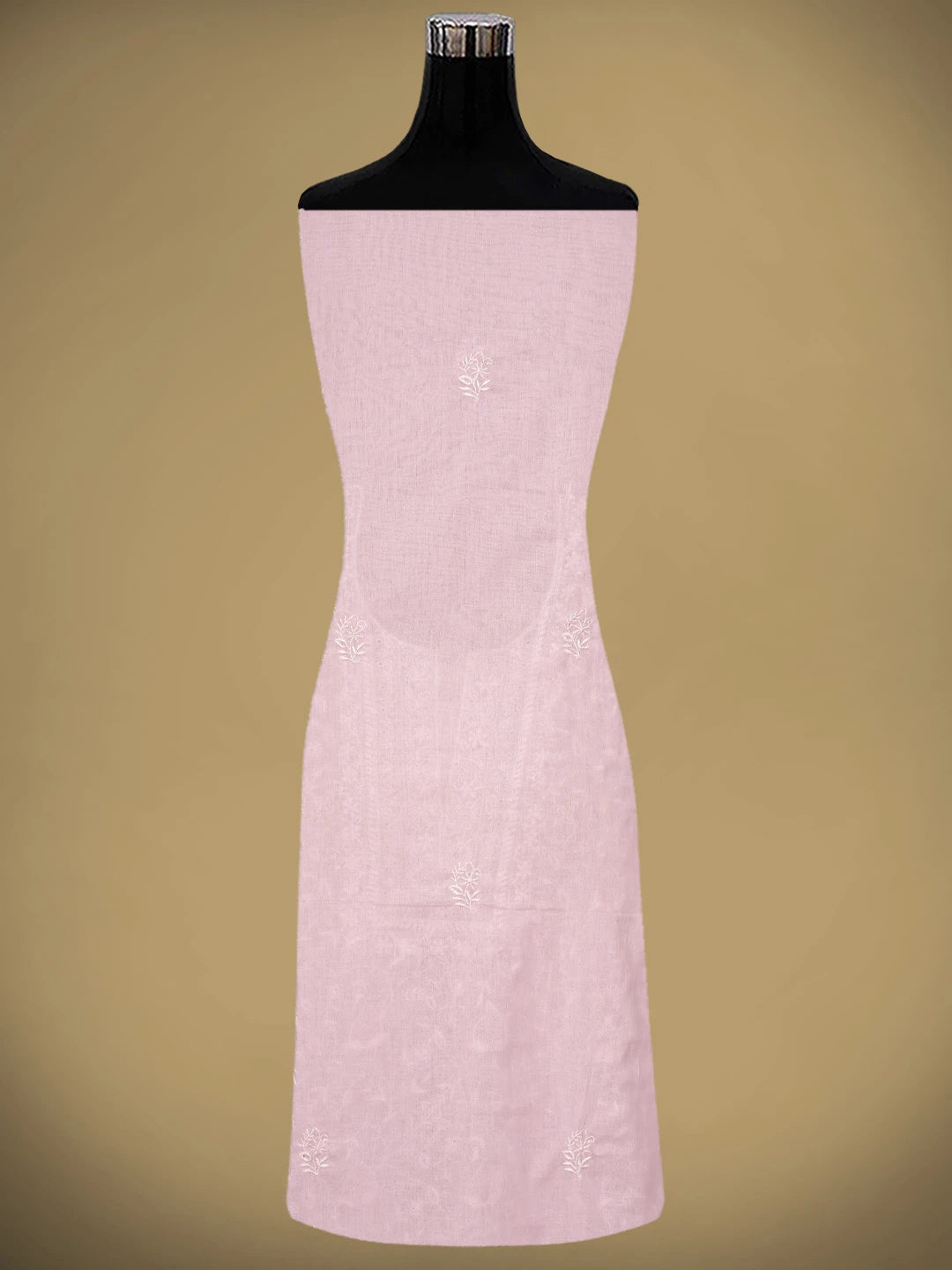 Ada Hand Embroidered Pink Cotton Lucknowi Chikankari Unstitched Suit Piece 01A334736