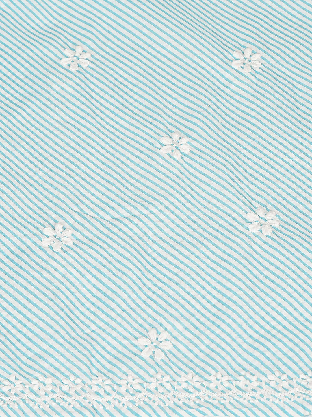 Ada Hand Embroidered Blue Cotton Lucknowi Chikankari Unstitched Kurta Piece 01A892968
