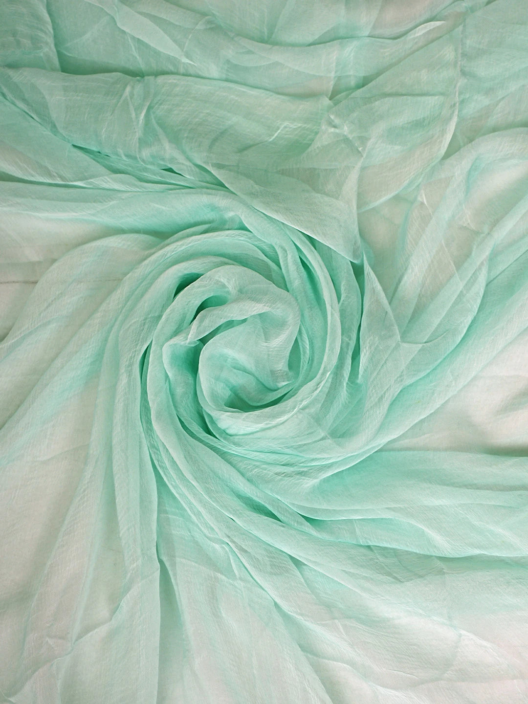 Ada Hand Embroidered Sea Green Cotton Lucknowi Chikankari Unstitched Suit Piece  with Chiffon Dupatta 01A879352