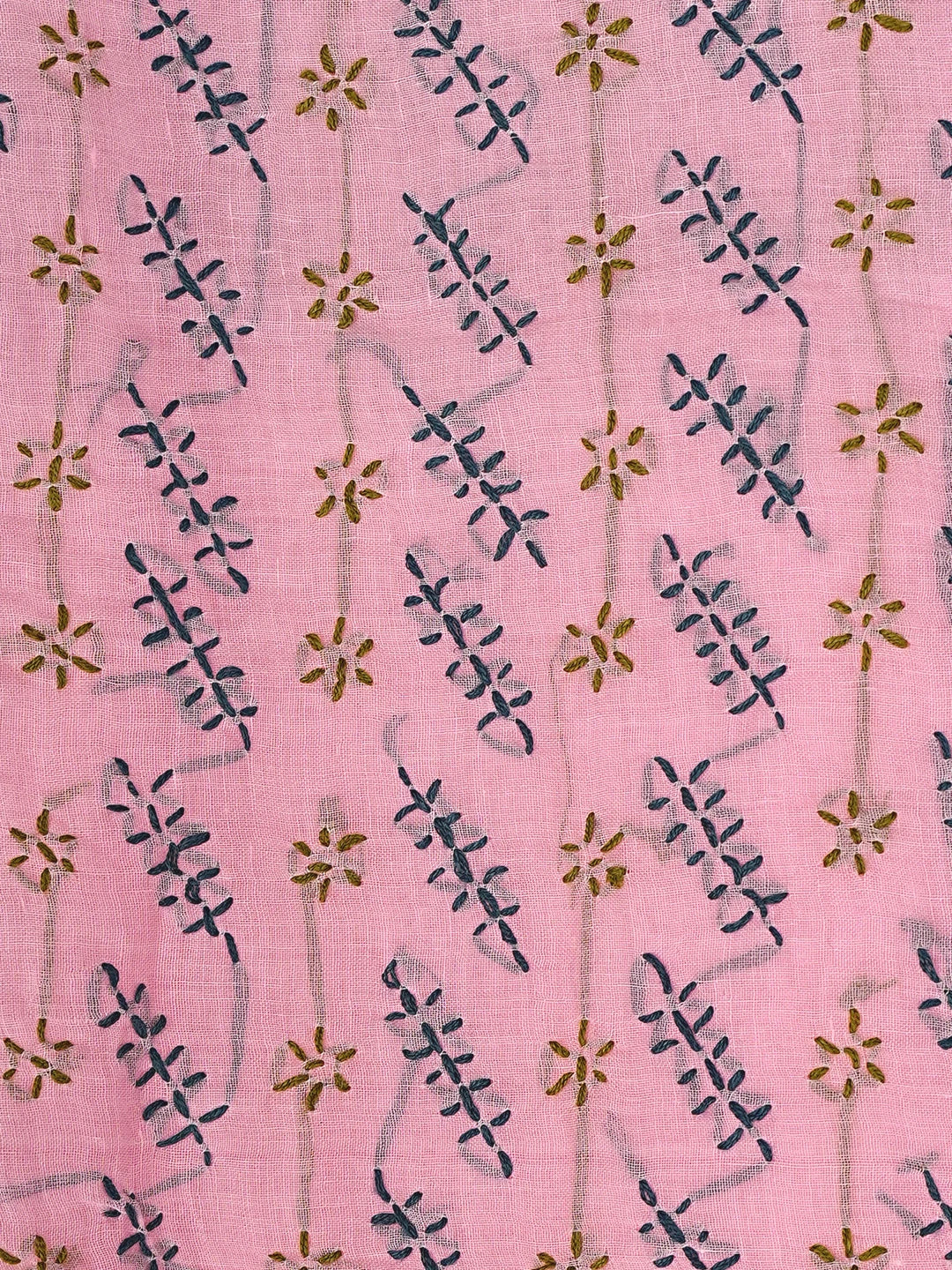 Ada Hand Embroidered Pink Cotton Lucknowi Chikankari Unstitched Suit Piece 01A893879