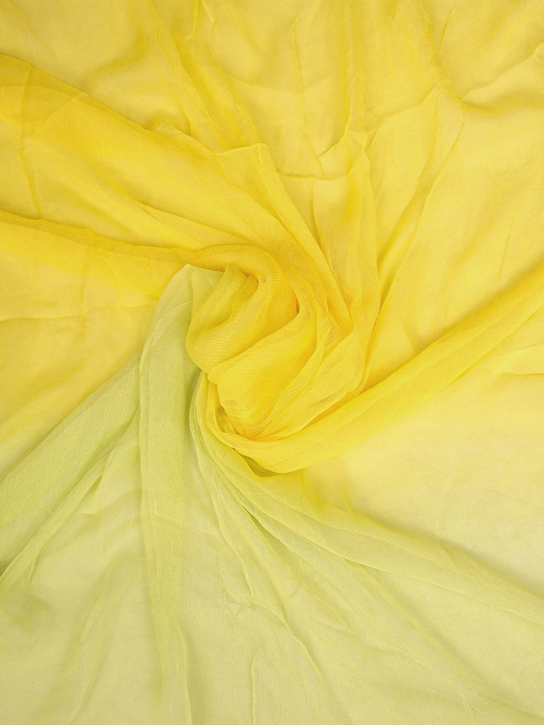 Ada Hand Embroidered Yellow Cotton Lucknowi Chikankari Unstitched Suit Piece with Chiffon Dupatta 01A879665