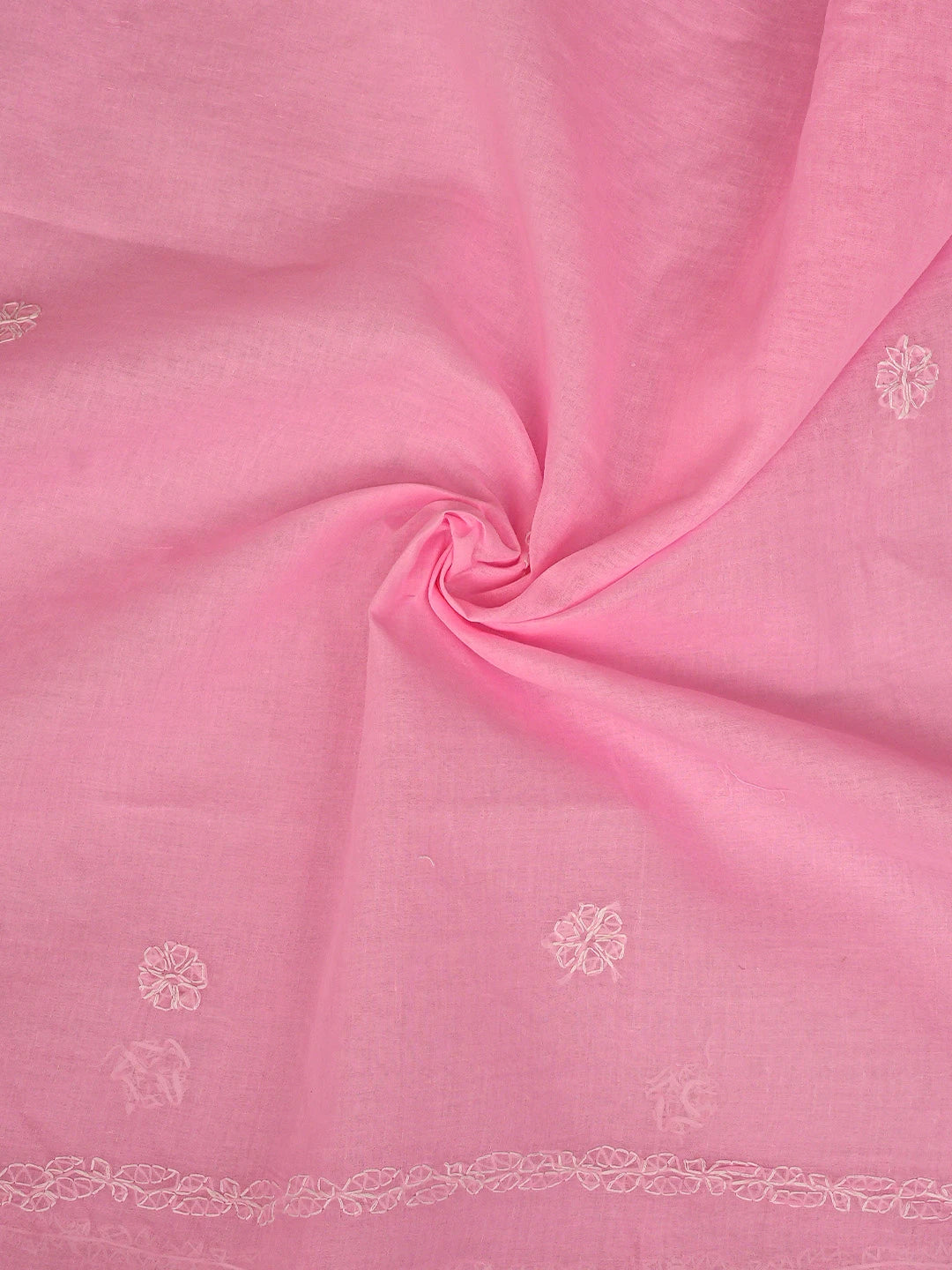 Ada Hand Embroidered Pink Cotton Lucknowi Chikankari Unstitched Suit Piece 01A882285