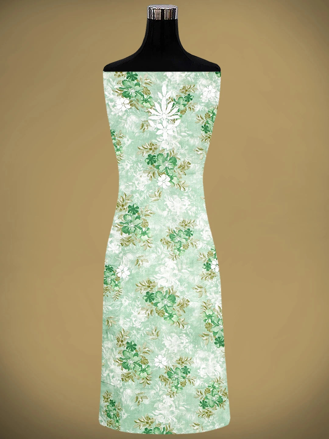 Ada Hand Embroidered Floral Printed Sea Green Cotton Lucknowi Chikankari Kurta Dupatta Set 01A898196