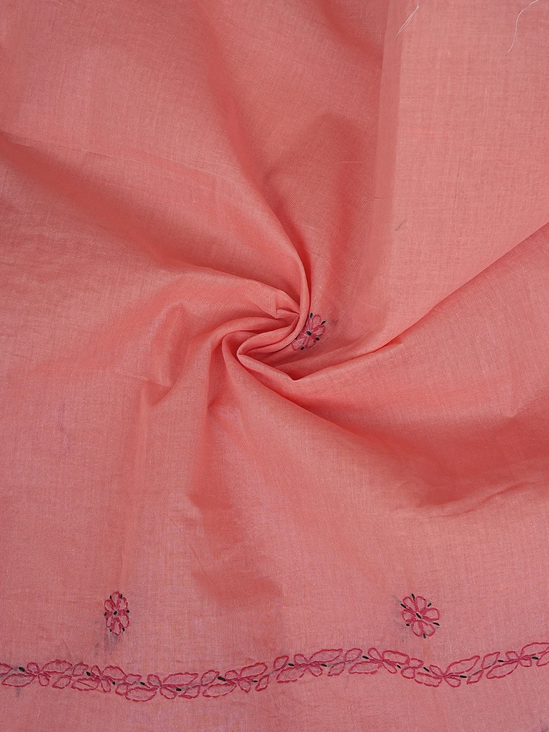 Ada Hand Embroidered Carrot Green Cotton Lucknowi Chikankari Unstitched Suit Piece 01A893876
