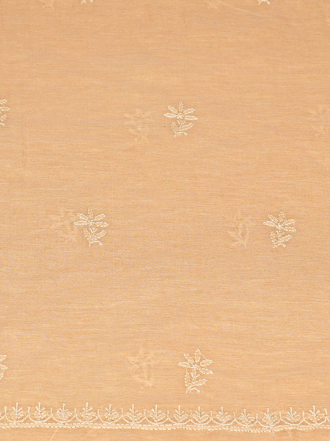 Ada Hand Embroidered Orange Chanderi Lucknowi Chikankari Kurta Dupatta Set 01A790452