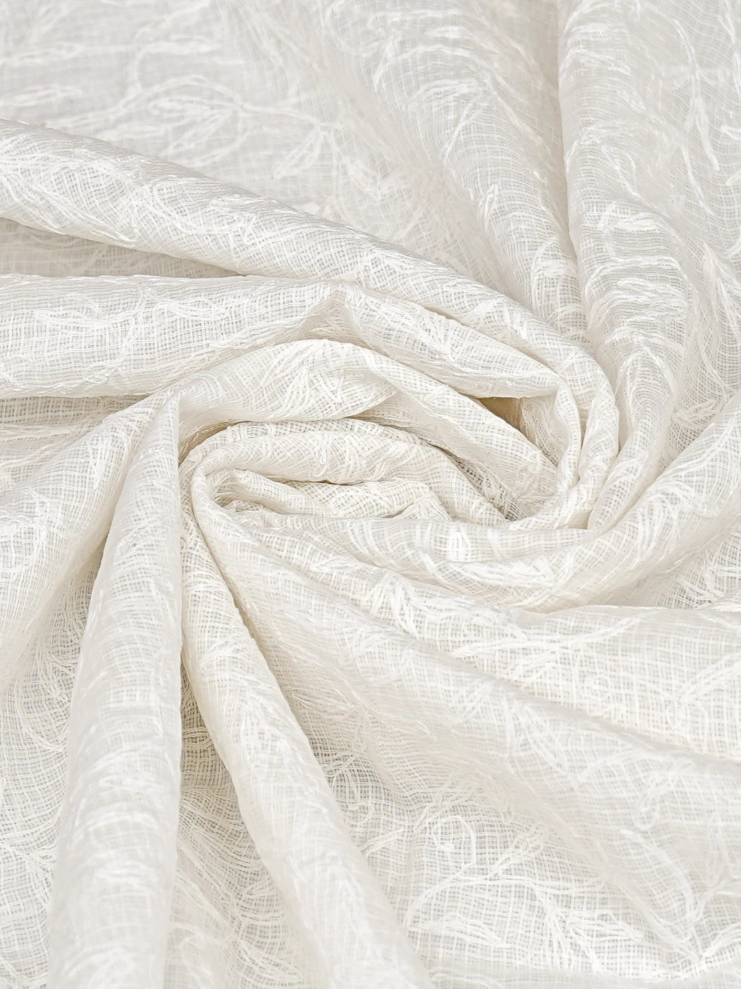 Ada Hand Embroidered White Kota Lucknowi Chikankari Dupatta 01A821021