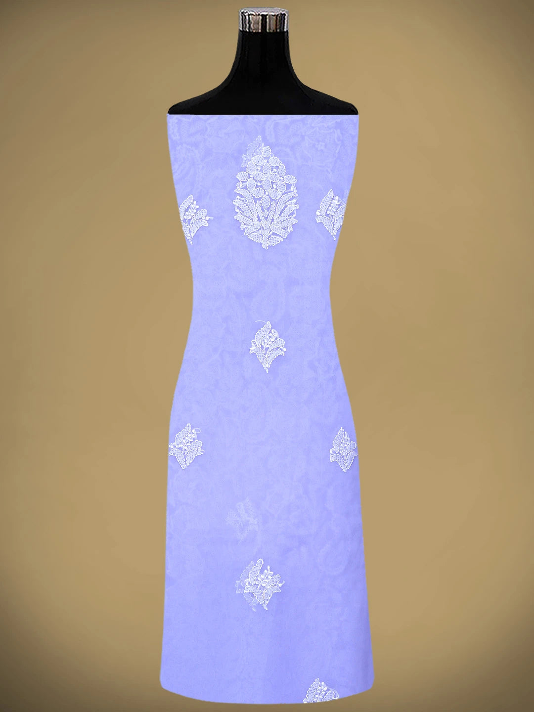 Ada Hand Embroidered Mauve Georgette Lucknowi Chikankari Unstitched Suit Piece 01A905925