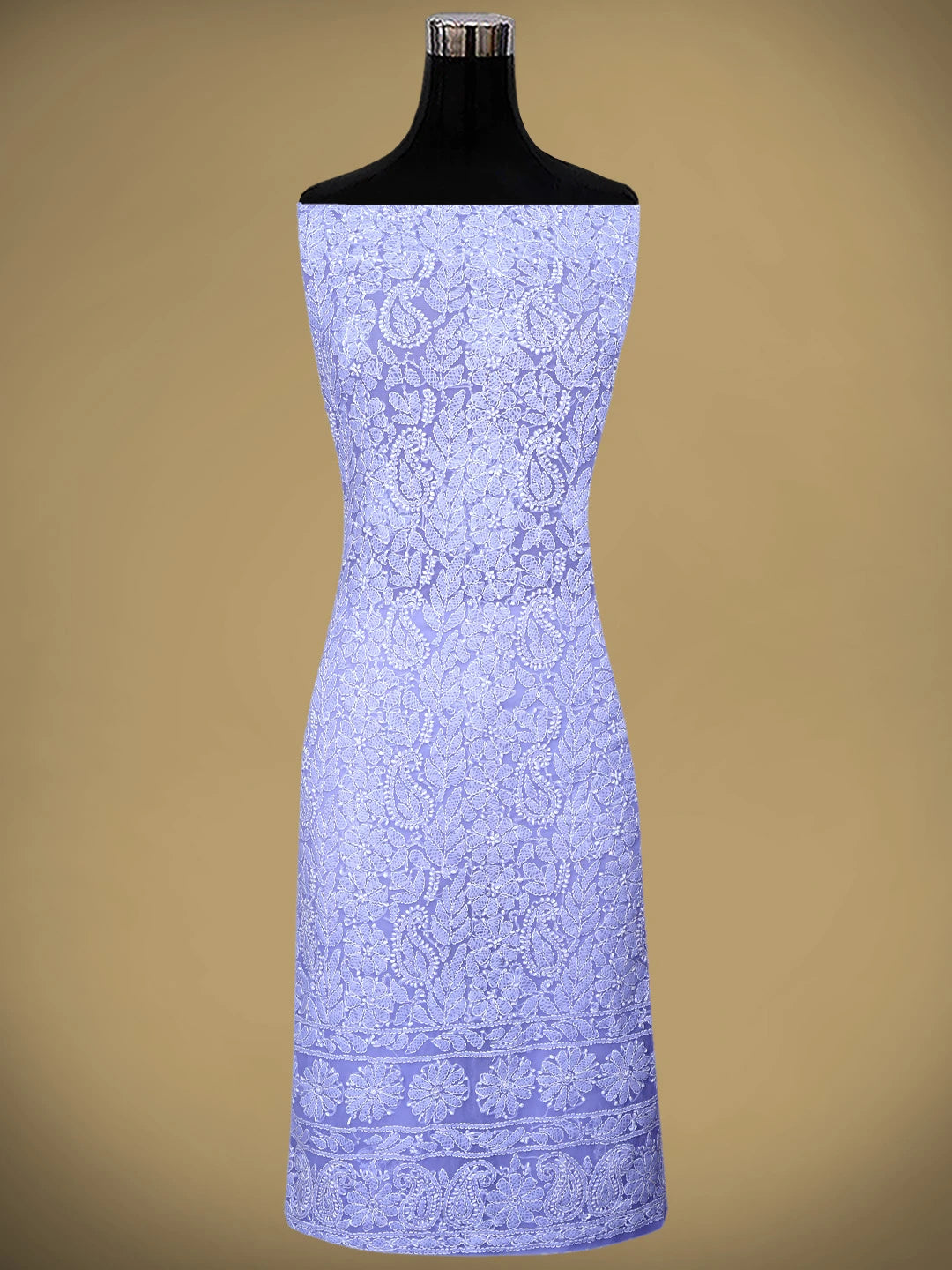 Ada Hand Embroidered Mauve Georgette Lucknowi Chikankari Unstitched Suit Piece 01A905925