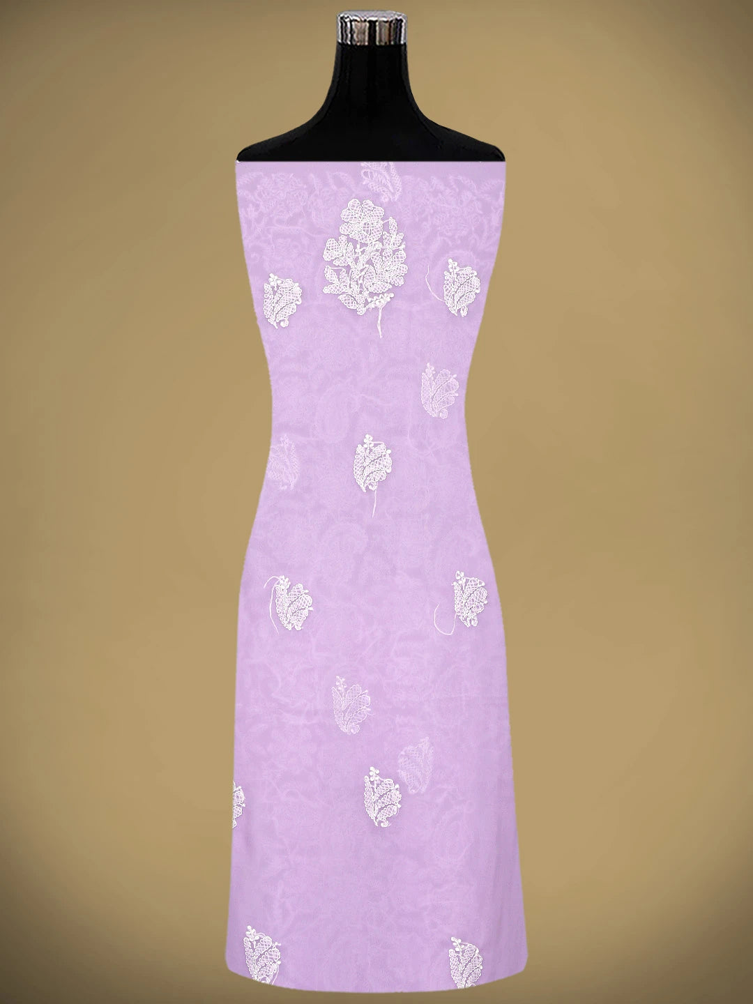 Ada Hand Embroidered Lavender Georgette Lucknowi Chikankari Unstitched Suit Piece 01A905920