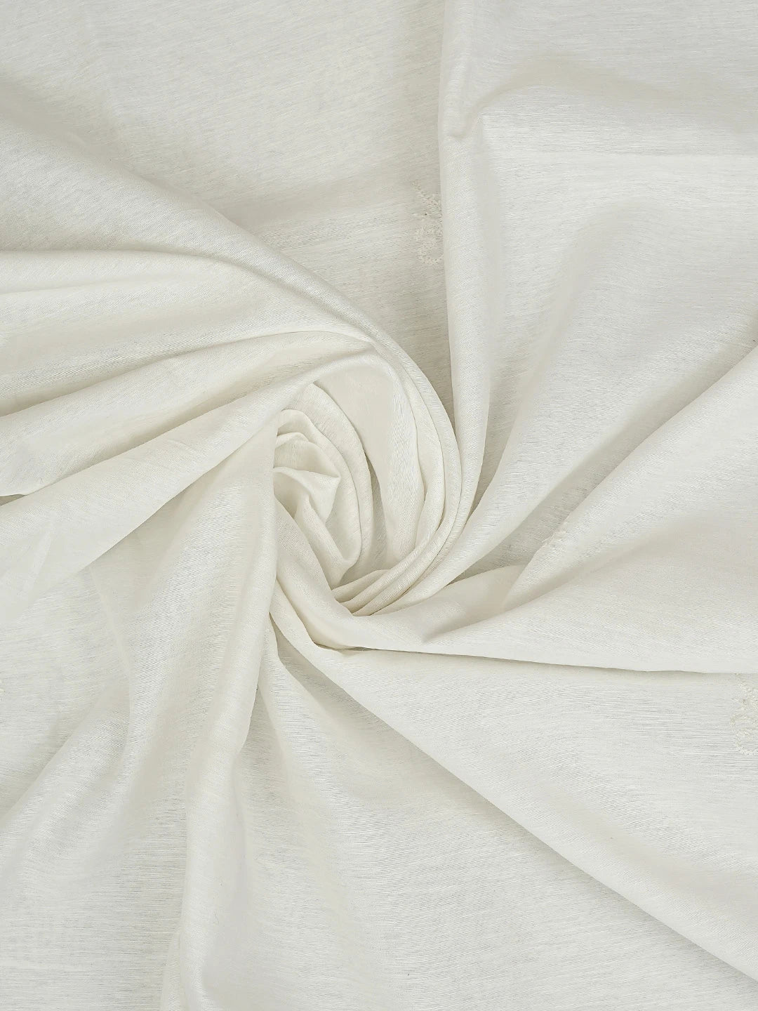 Ada Hand Embroidered White Khadi Chanderi Lucknowi Chikankari Unstitched Kurta Dupatta Set 01A361743