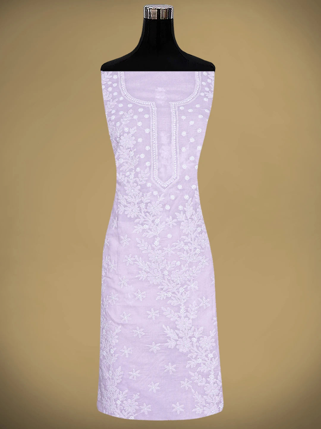Ada Hand Embroidered Lavender Cotton Lucknowi Chikankari Unstitched Suit Piece 01A914830