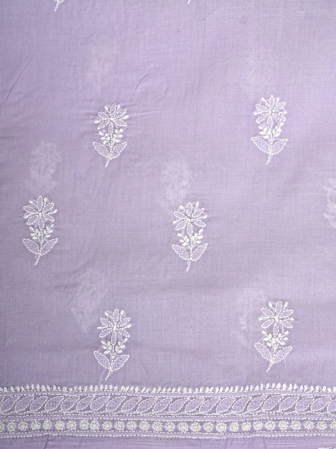 Ada Hand Embroidered Lavender Cotton Lucknowi Chikankari Unstitched Suit Piece 01A914830
