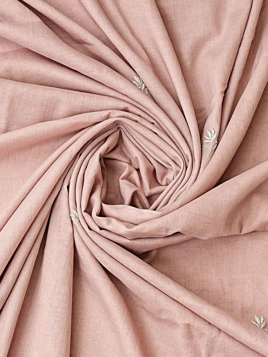 Ada Hand Embroidered Dusty Pink Cotton Lucknowi Chikankari Unstitched Kurta Dupatta Set 01A426527