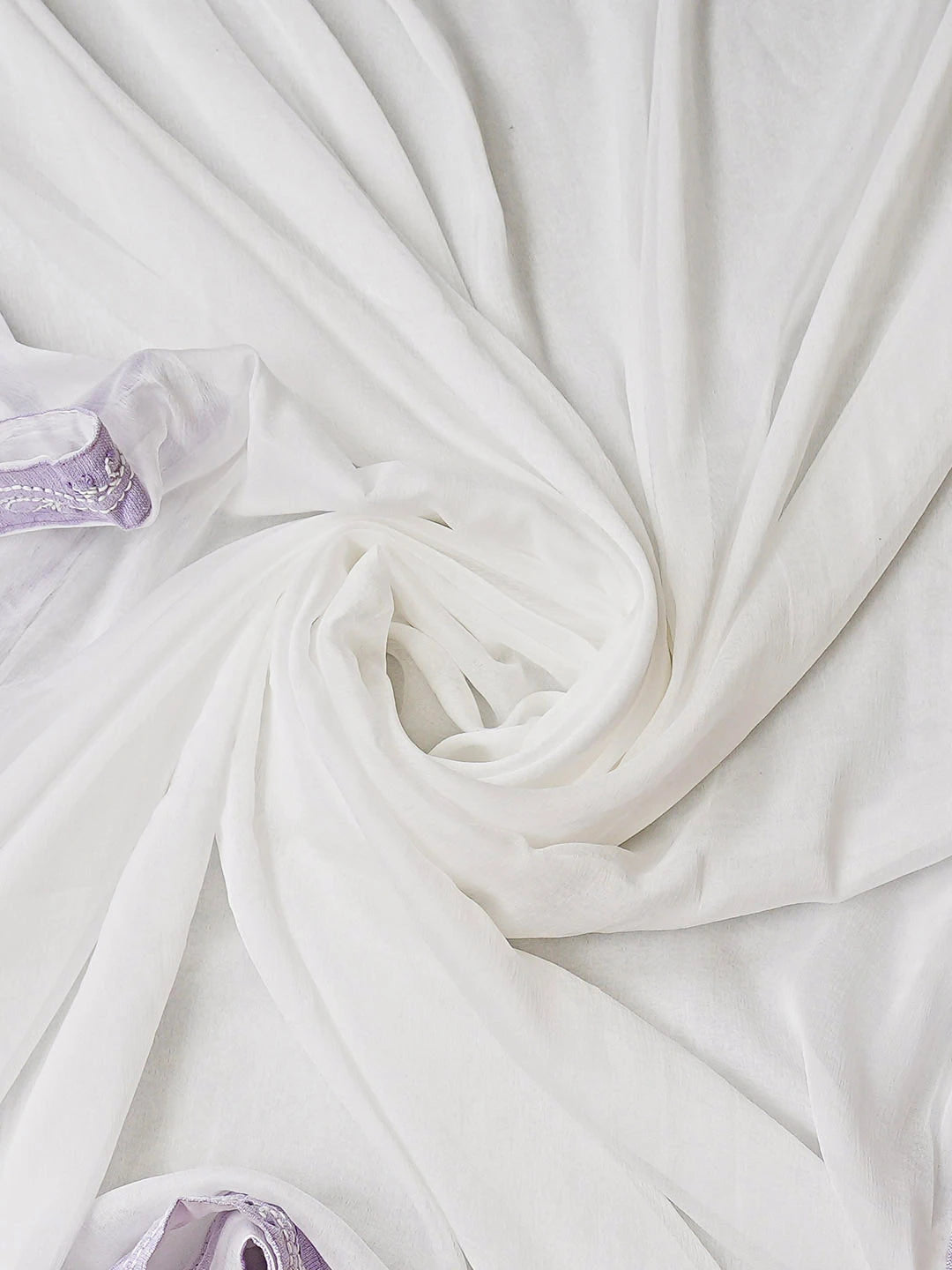 Ada Hand Embroidered Lavender Linen Lucknowi Chikankari Unstitched Suit Piece with Chiffon Dupatta 01A885303