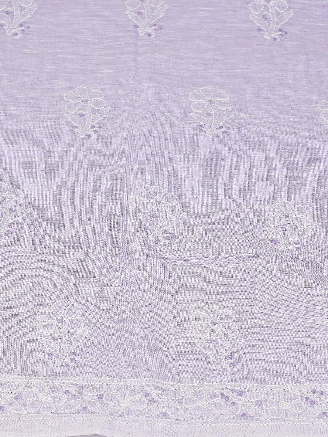 Ada Hand Embroidered Lavender Linen Lucknowi Chikankari Unstitched Suit Piece with Chiffon Dupatta 01A885303