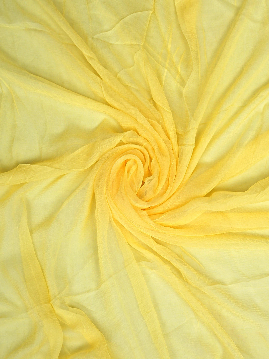 Ada Hand Embroidered Yellow Cotton Lucknowi Chikankari Unstitched Suit Piece with Chiffon Dupatta 01A879479