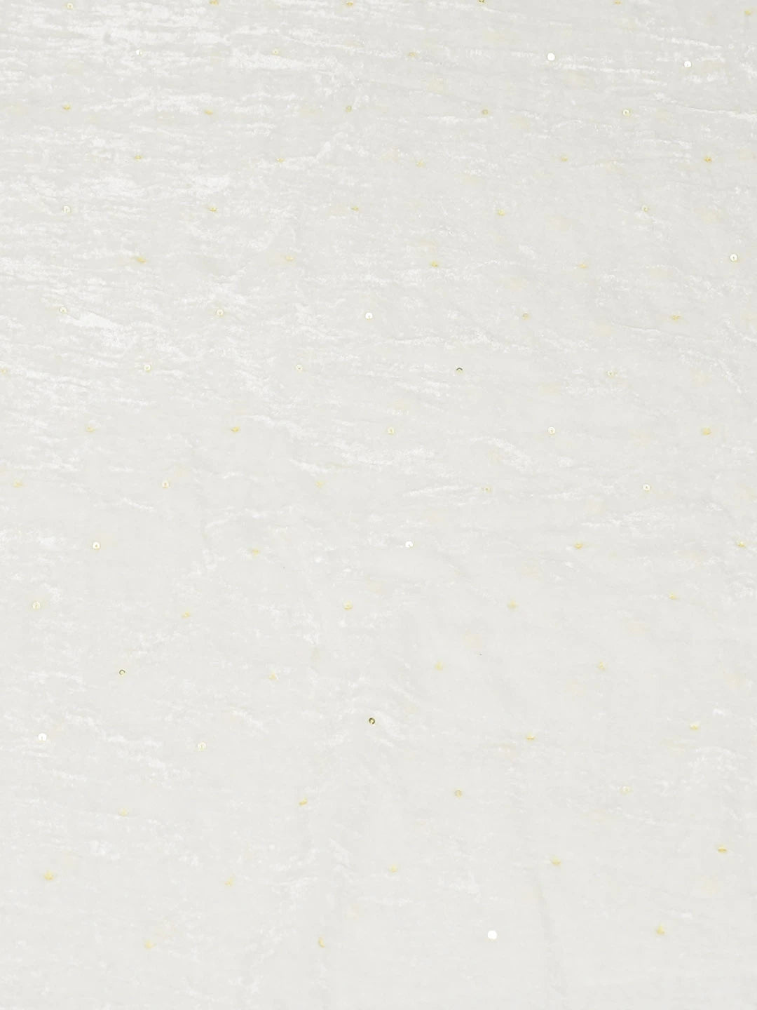 Ada Hand Embroidered White Velvet Lucknowi Chikankari Unstitched  Kurta Piece With Cutdana Work 01A340270