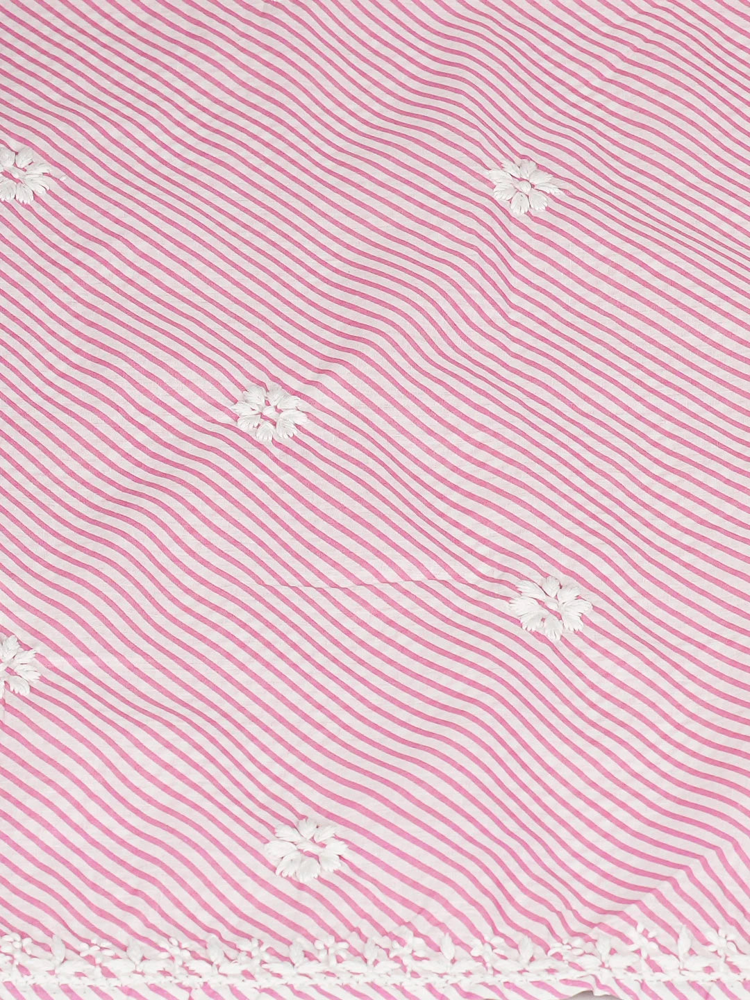 Ada Hand Embroidered Pink Cotton Lucknowi Unstitched Chikankari Kurta 01A893283